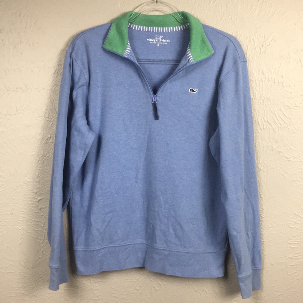 Vineyard Vines Light Blue Pullover Long Sleeve Half Zip Sweatshirt Size …